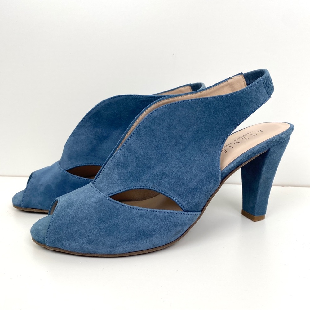 ATELIERS Suede Heels Blue